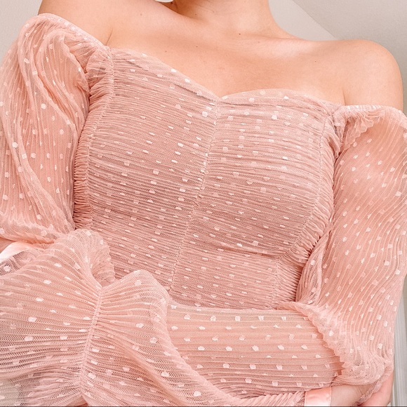 Long Sleeve Pink Crop Top - Picture 2 of 6